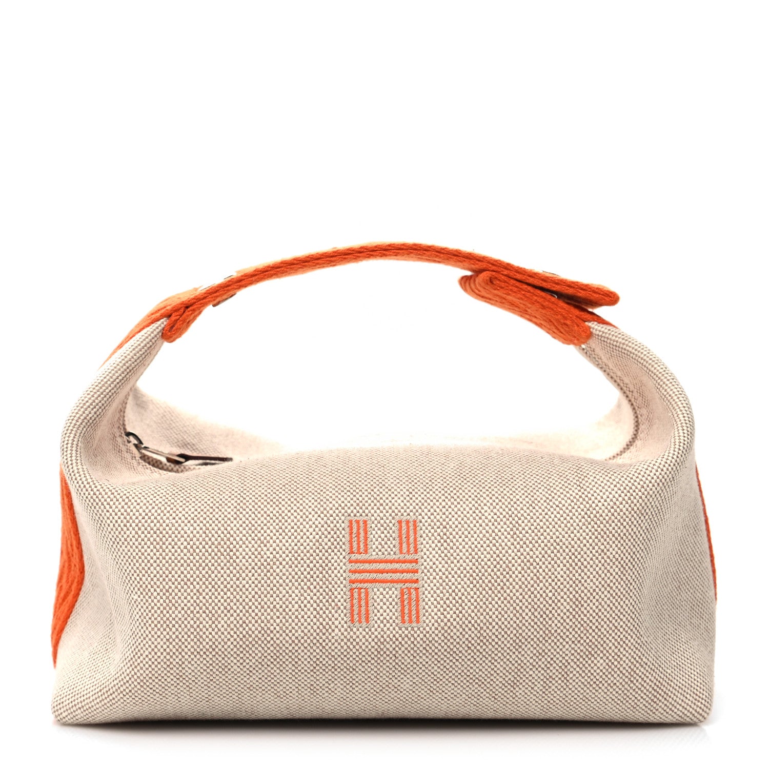 Hermes Canvas Small Bride-A-Brac Pouch Natural Orange 1 of 9