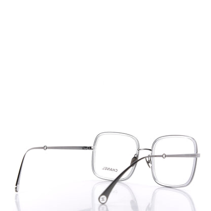 Chanel Square Removable Pearl Chain Eyeglasses 2195 Silver 4 of 10