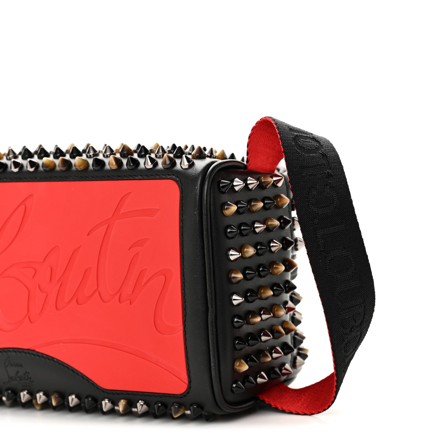 Christian Louboutin Calfskin Spikes Mens Blaster Toiletry Bag Black 10 of 10