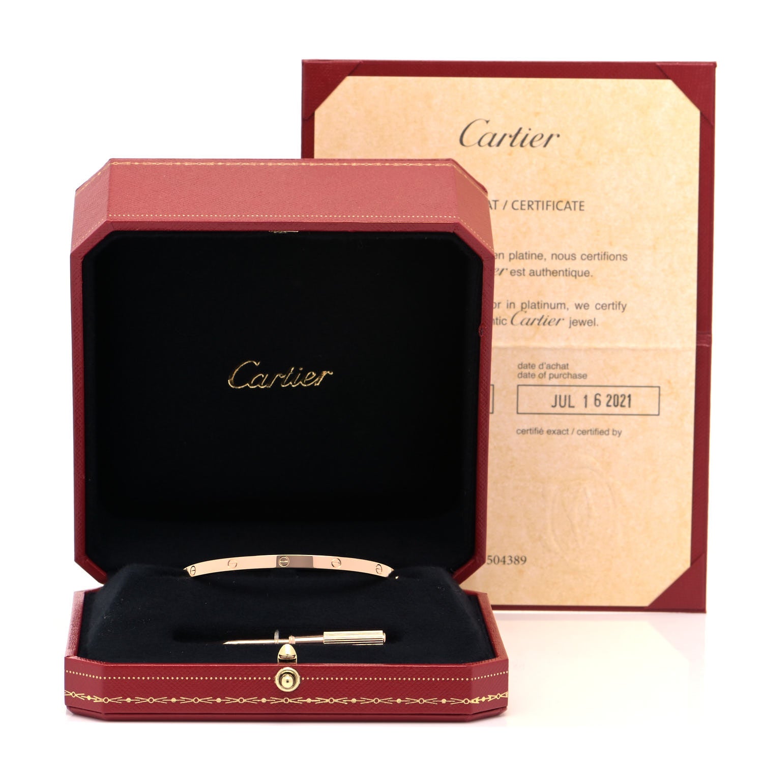 Cartier 18K Pink Gold Small LOVE Bracelet 17 6 of 6