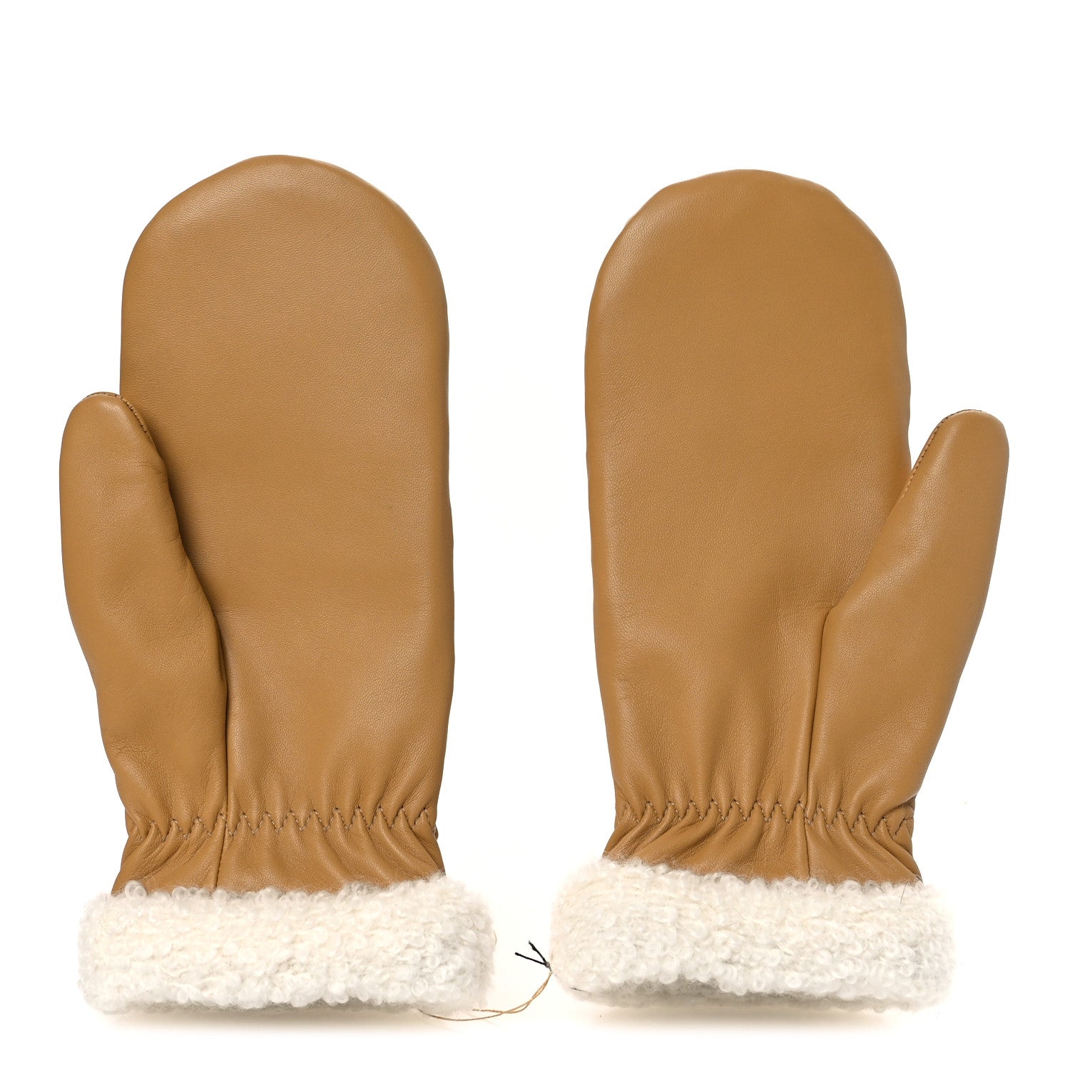 Chanel Lambskin Nylon Quilted CC Mittens S Beige 2 of 4
