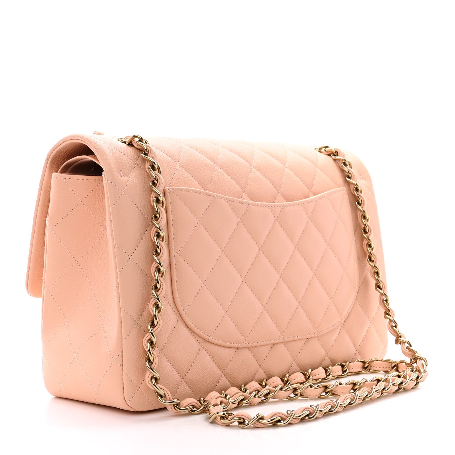 Chanel Caviar Quilted Jumbo Double Flap Light Pink 3 of 12