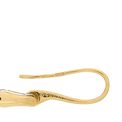 Gucci 18K Yellow Gold Diamond Bamboo Drop Earrings 5 of 5