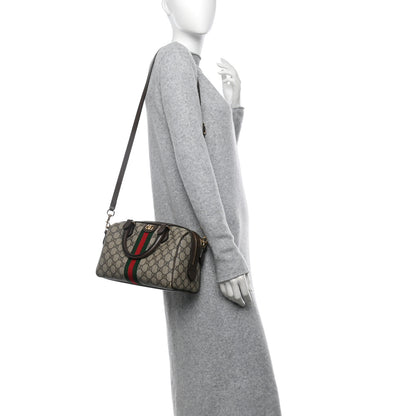 Gucci GG Supreme Monogram Web Small Ophidia Top Handle Bag Beige Ebony 2 of 10