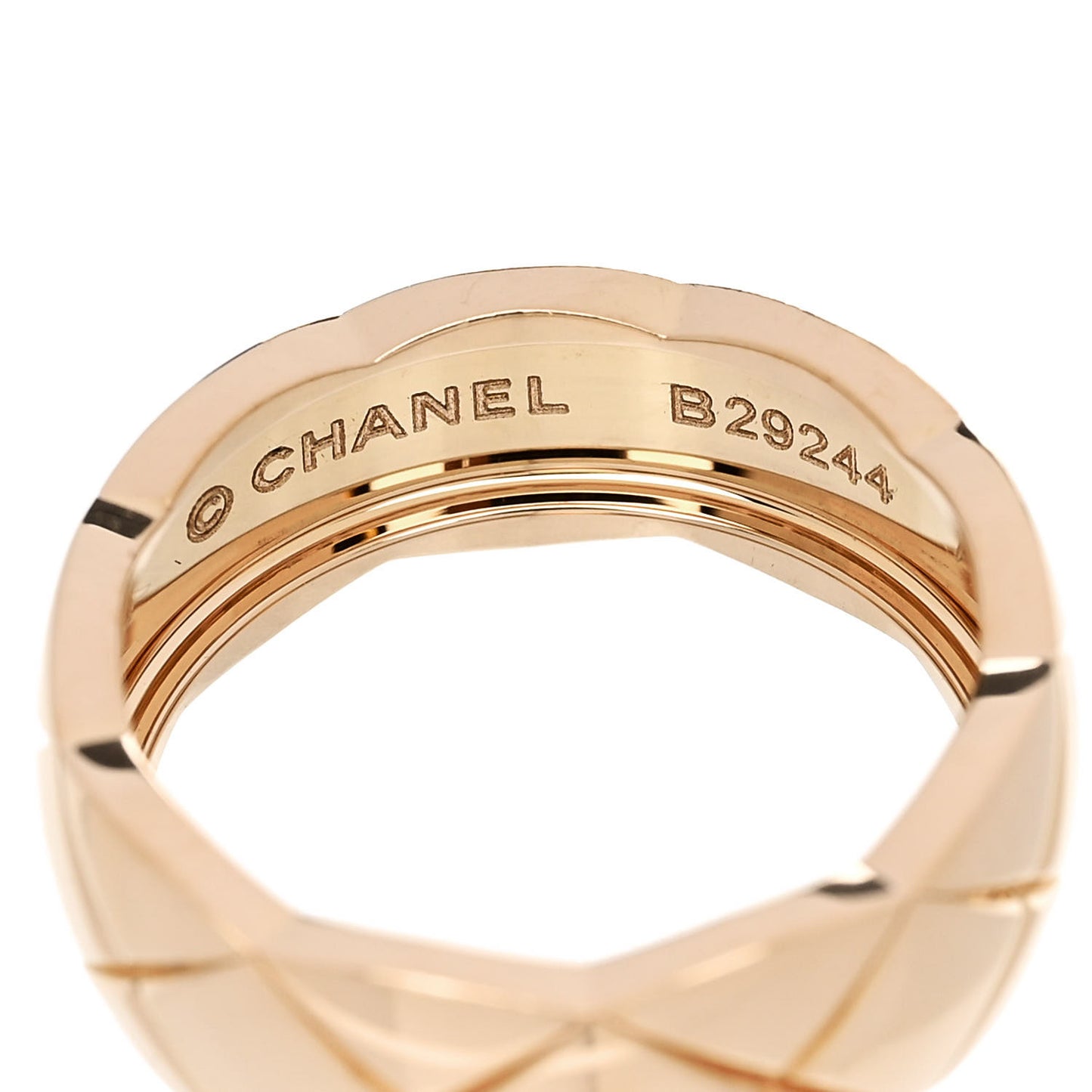 18K Beige Gold Small Coco Crush Ring 50 5.25