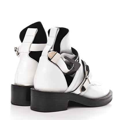 Balenciaga Brushed Calfskin Ceinture Ankle Boots 39 White 4 of 21