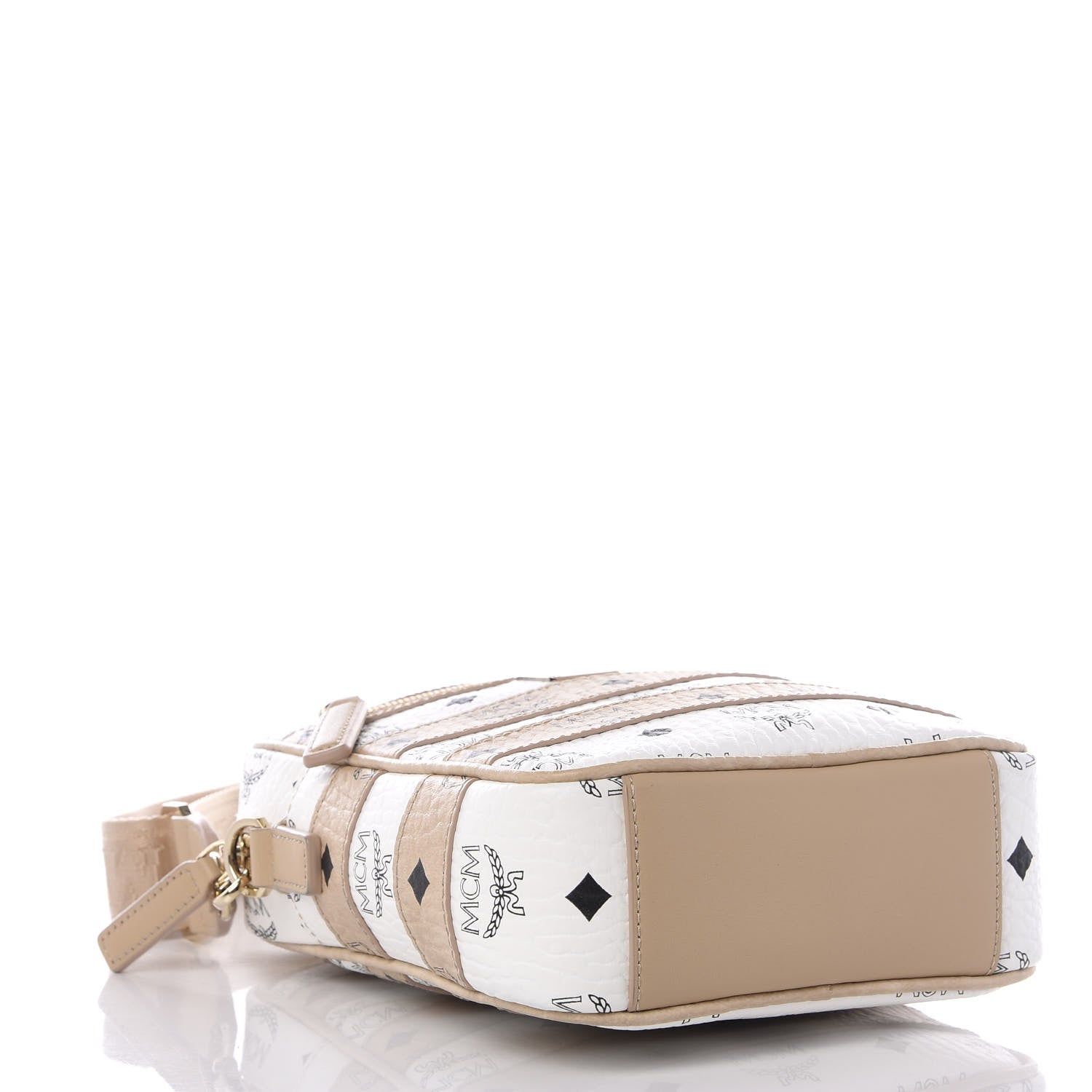 MCM Visetos Spot Crossbody Bag Beige 3 of 8