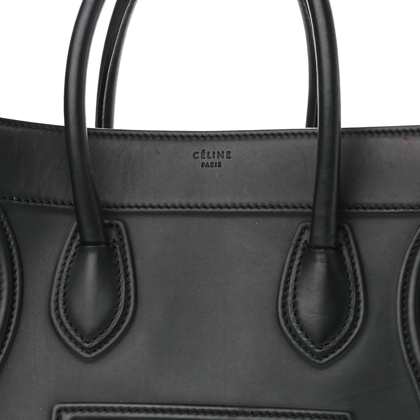 Smooth Calfskin Medium Phantom Luggage Black
