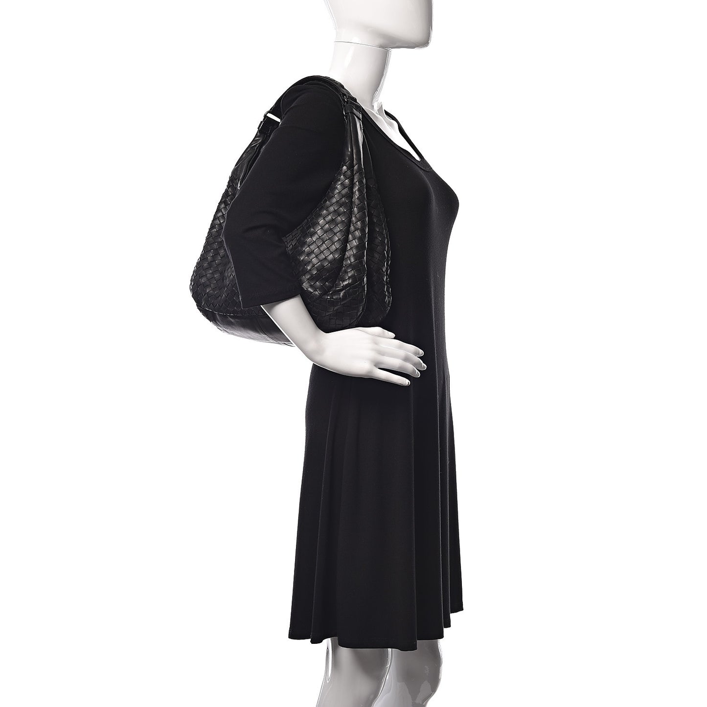 Nappa Intrecciato Medium Campana Black