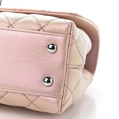 Chanel Iridescent Caviar Quilted Mini Coco Handle Flap Pink 9 of 9
