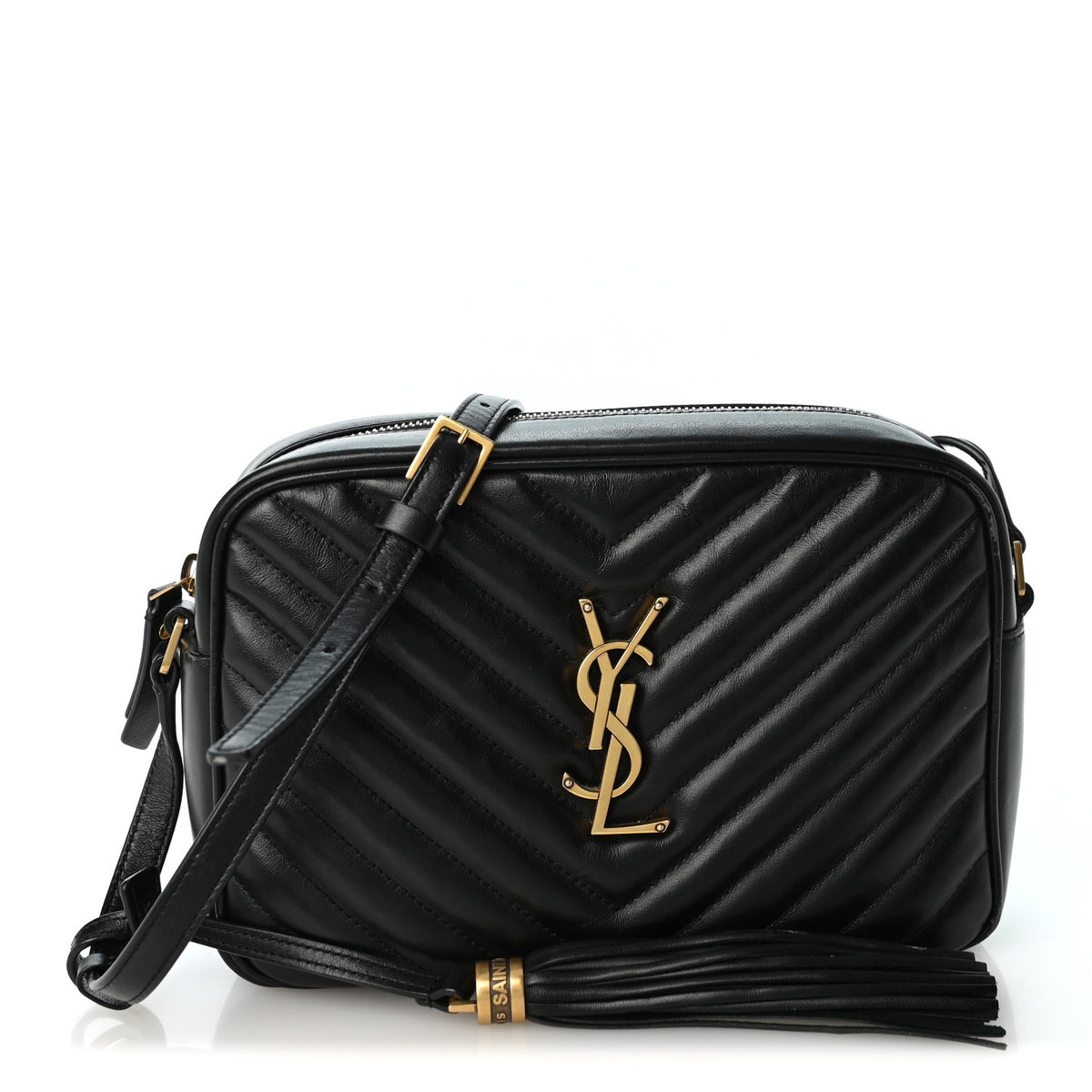 Saint Laurent Calfskin Matelasse Monogram Lou Camera Bag Black 1 of 10