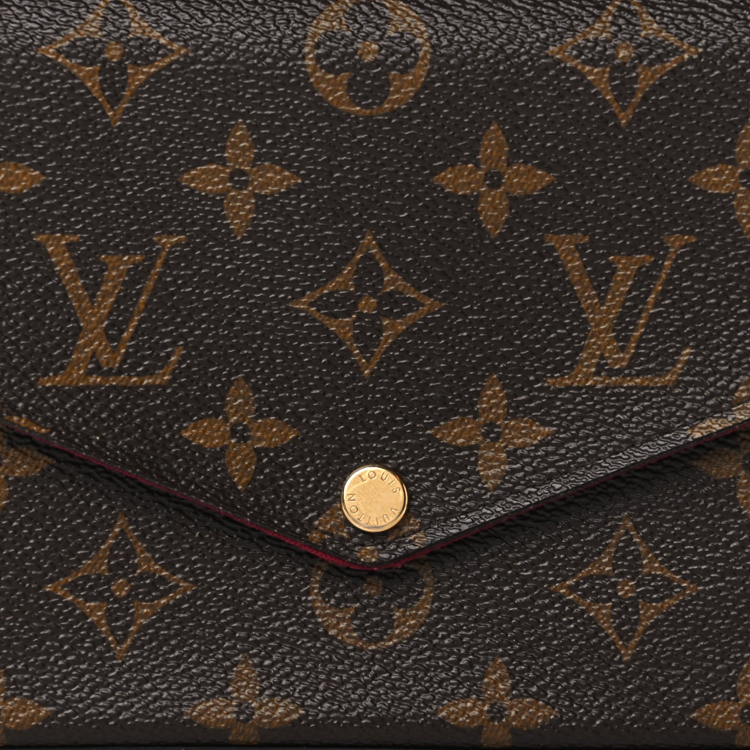 Louis Vuitton Monogram Pochette Felicie Chain Wallet Fuchsia 7 of 9