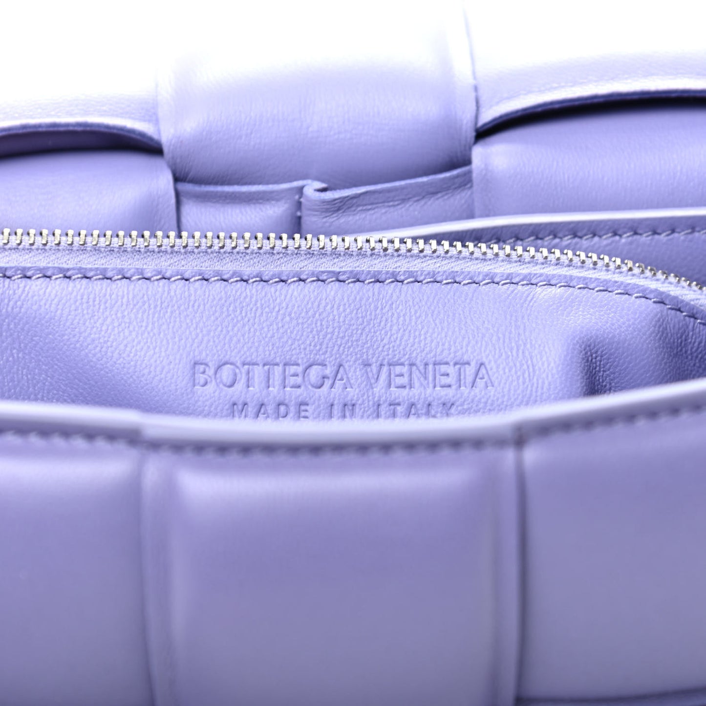 Nappa Maxi Intreccio Padded Cassette Crossbody Bag Lavender