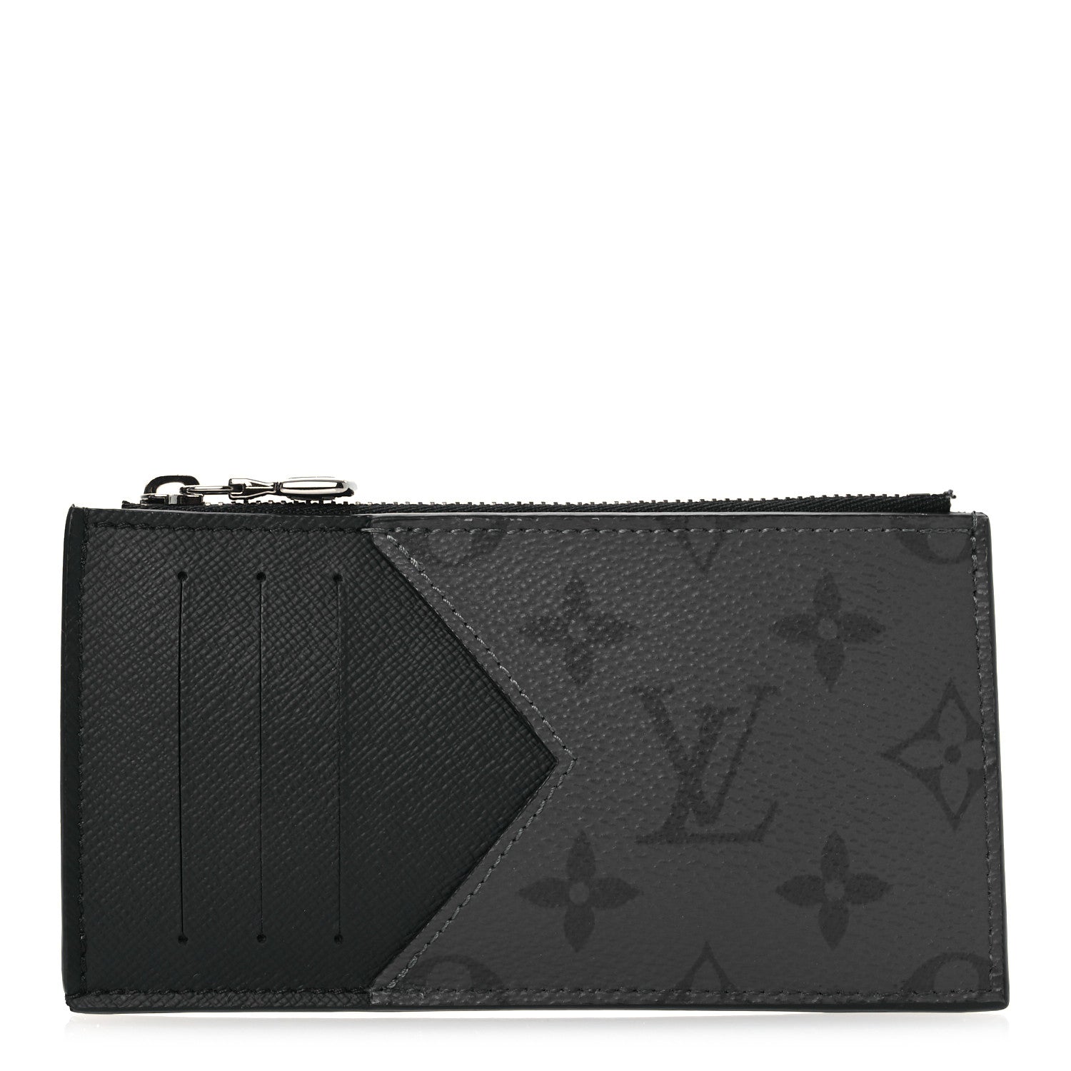 Louis Vuitton Reverse Monogram Eclipse Taiga Coin Card Holder 1 of 7