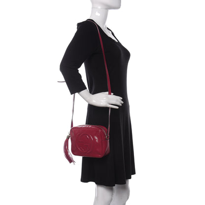 Gucci Soft Patent Small Soho Disco Bag Bright Bougainvillea 2 of 9