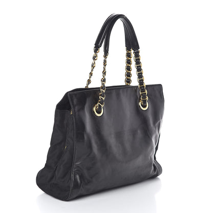 Prada Nappa Tessuto Nylon Chain Tote Black 3 of 9
