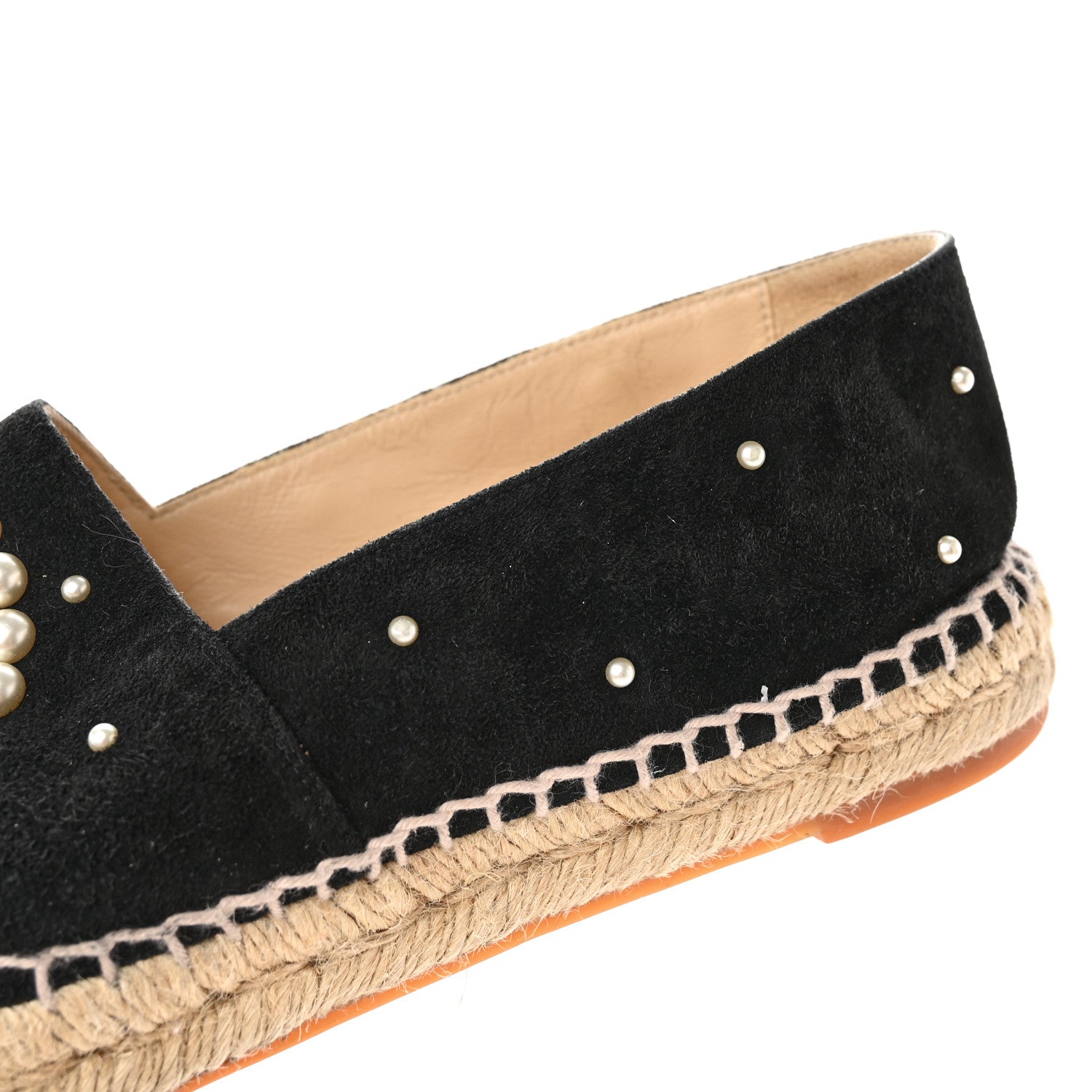 Chanel Suede Pearl CC Espadrilles 40 Black 13 of 15