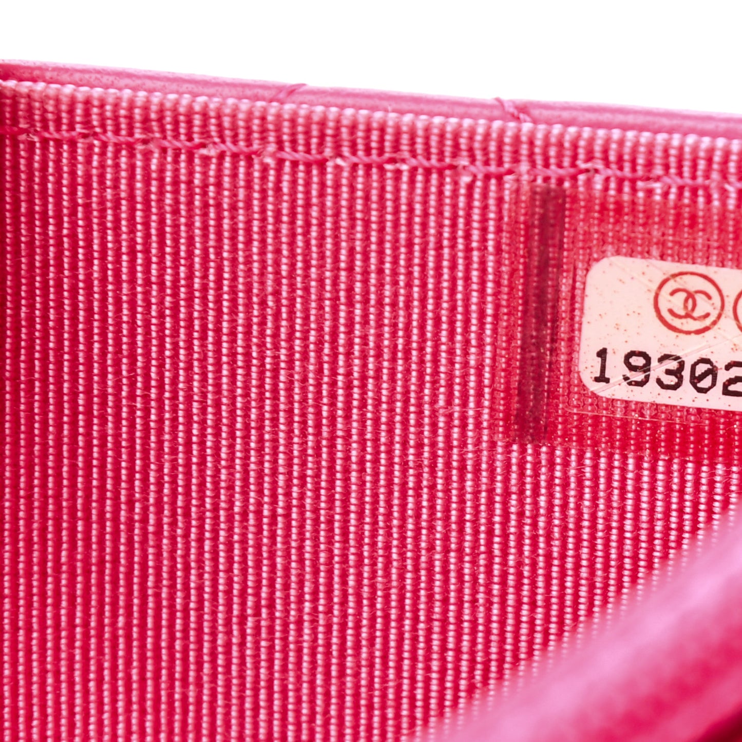 Lambskin Quilted Wallet On Chain WOC Pink