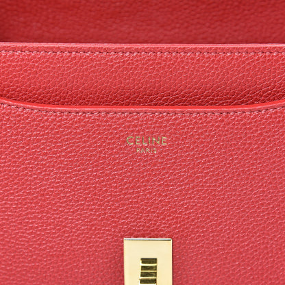 Celine Grained Calfskin Small 16 Top Handle Bag Red 5 of 10