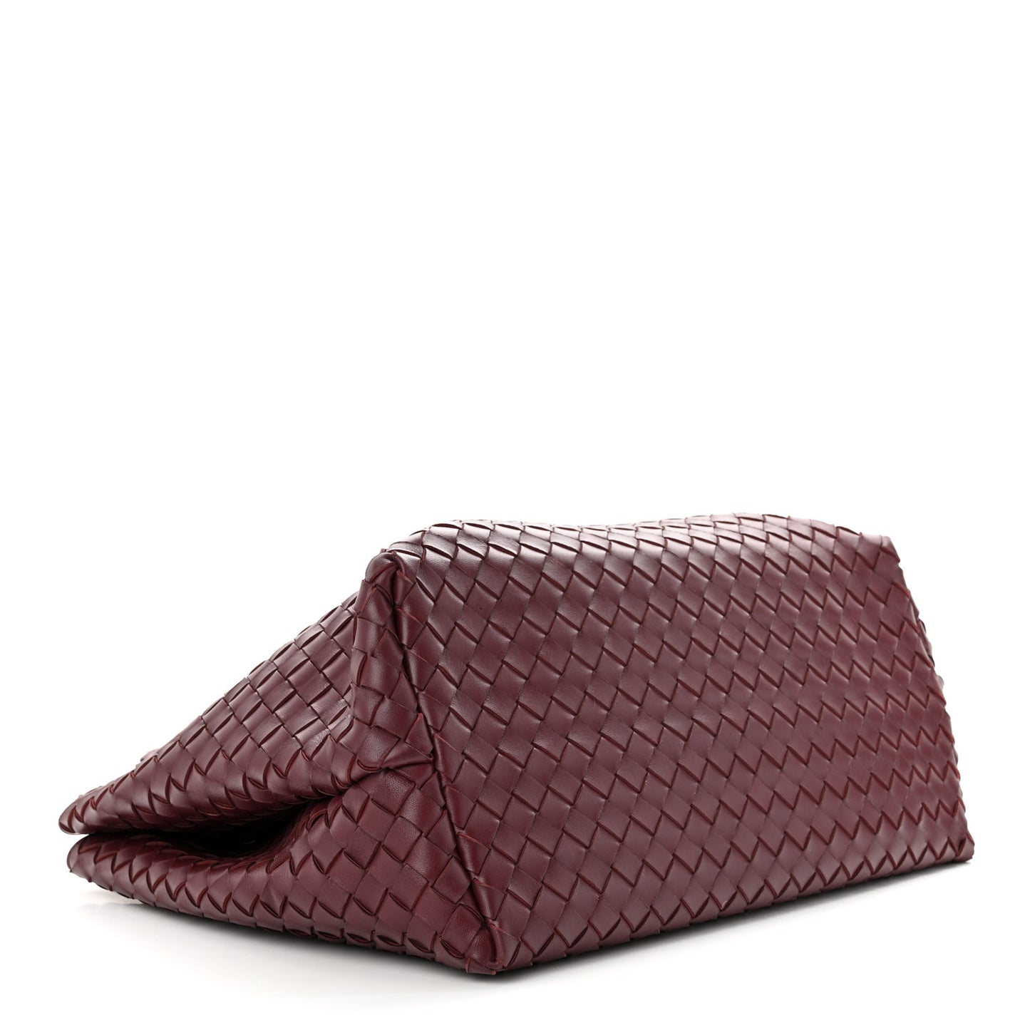 Nappa Intrecciato Large Andiamo Shoulder Bag Barolo