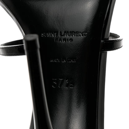 Saint Laurent Patent Cassandra 100 Sandals 37.5 Black Gold 8 of 9