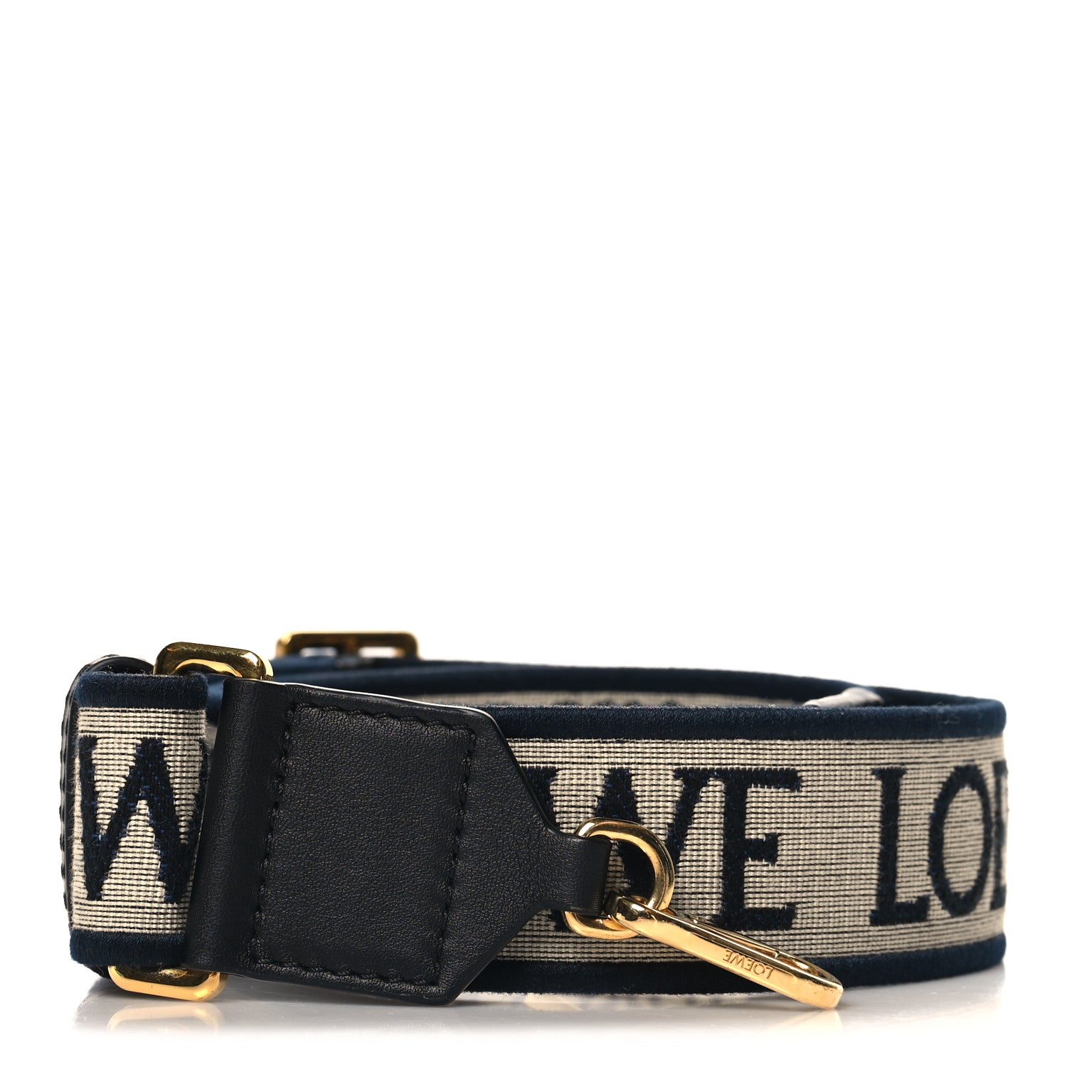 Loewe Calfskin Jacquard Anagram Strap Navy Black 1 of 6