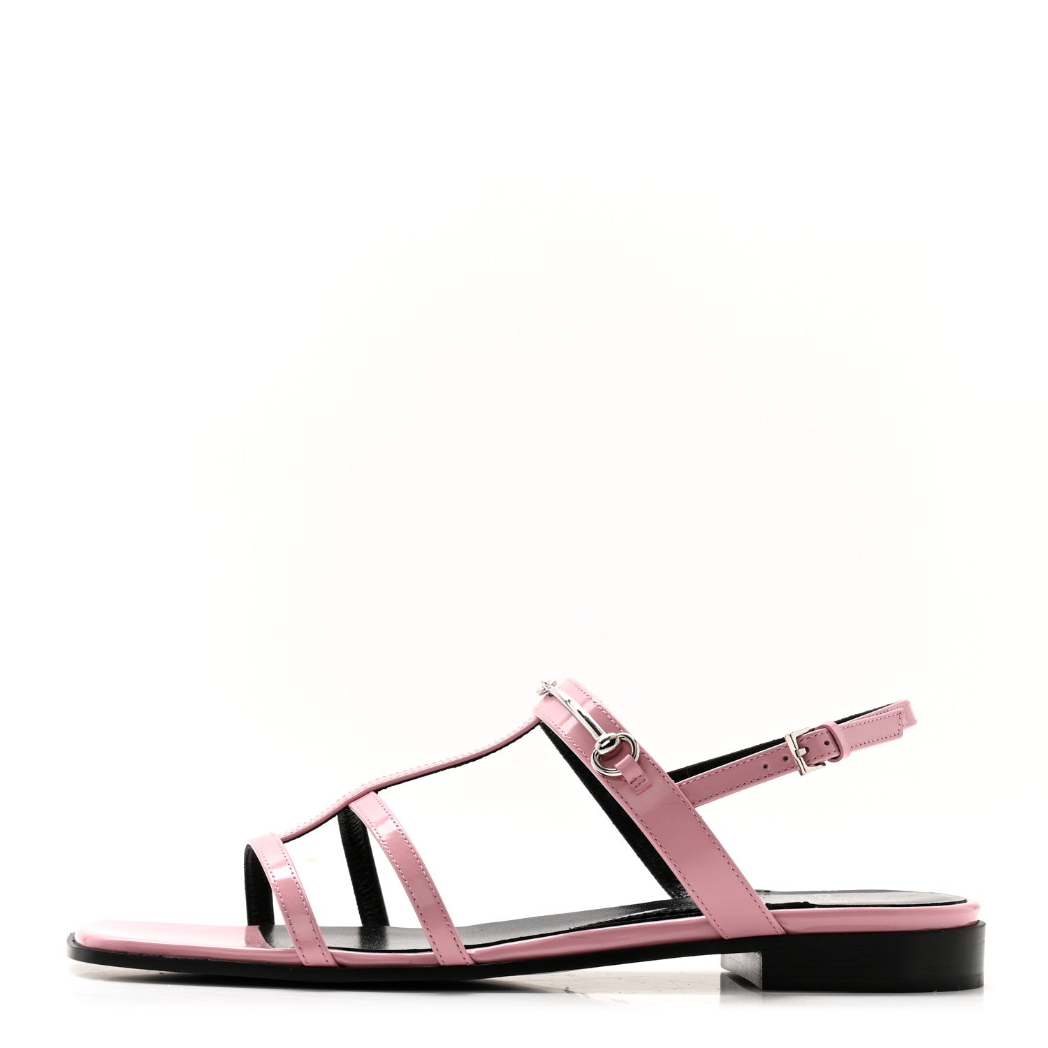 Gucci Calfskin Horsebit Divine Slingback Sandals 38.5 Pink 1 of 8