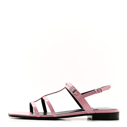 Gucci Calfskin Horsebit Divine Slingback Sandals 38.5 Pink 1 of 8