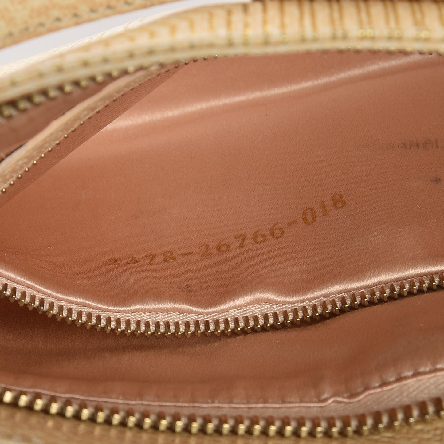 Metallic Calfskin Printed Mini Baguette Gold
