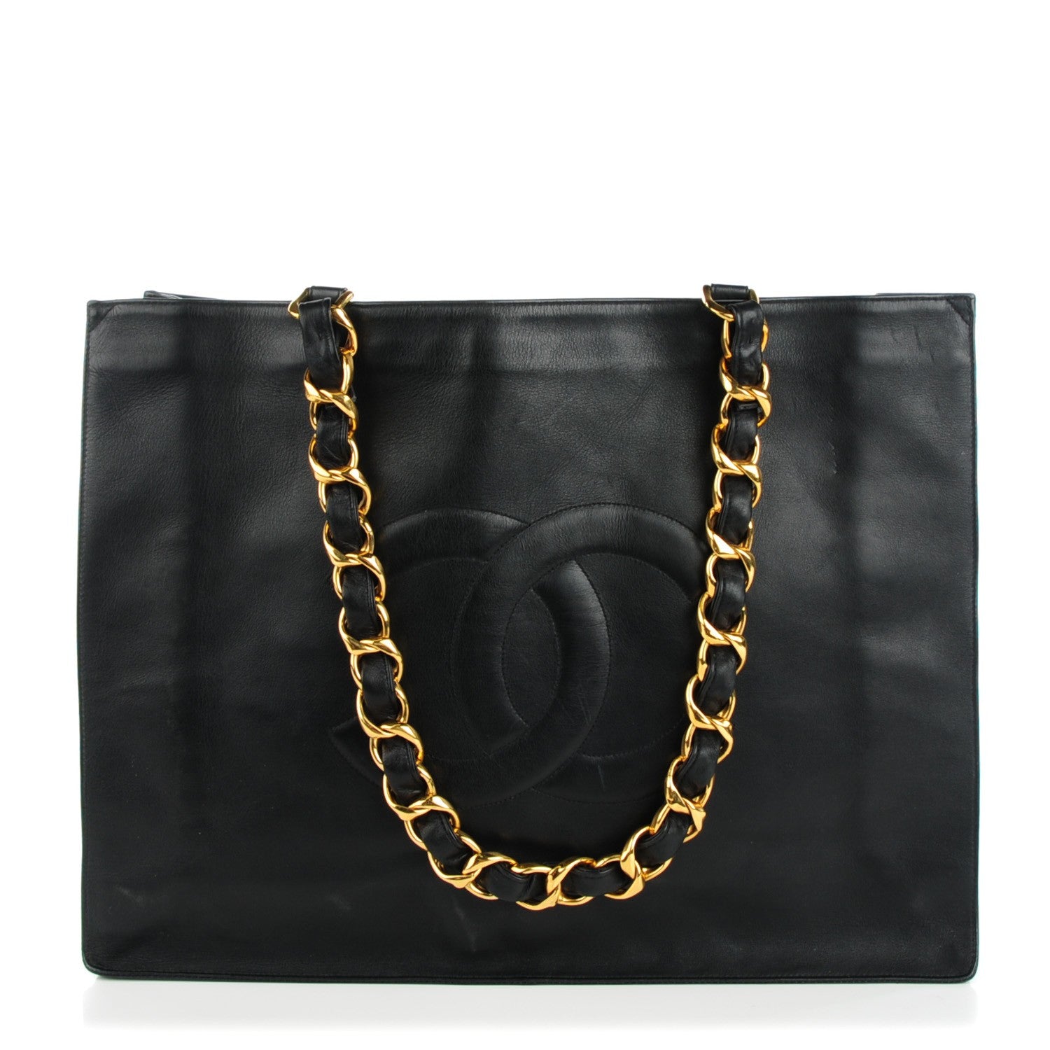 Chanel Lambskin CC Tote Black 1 of 6