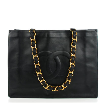 Chanel Lambskin CC Tote Black 1 of 6