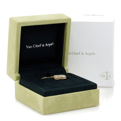 Van Cleef & Arpels 18K Yellow Gold Mother of Pearl Vintage Alhambra Pendant Necklace 6 of 6