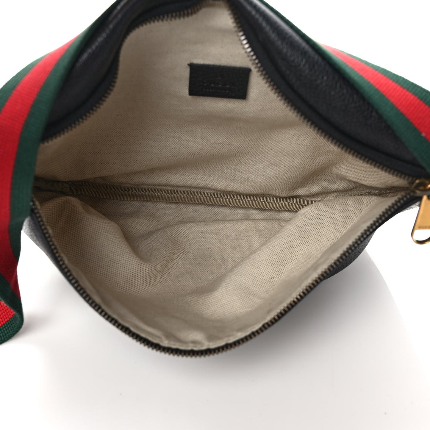 Grained Calfskin Logo Belt Bag Black