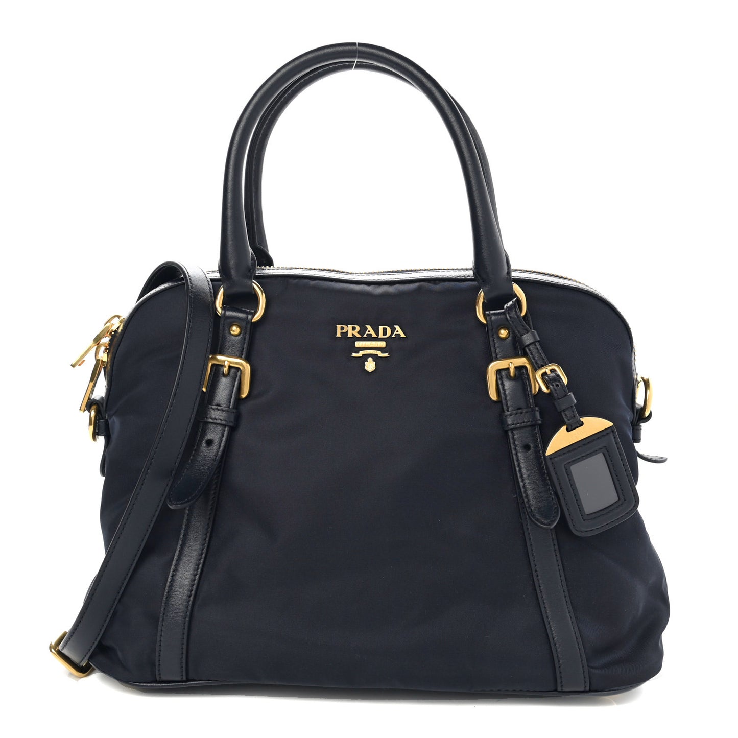 Tessuto Nylon Soft Calf Tote Bleu