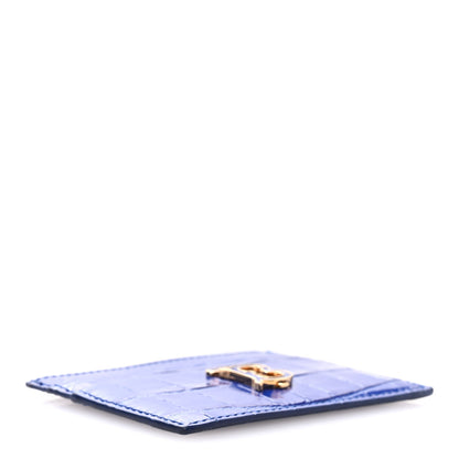 Burberry Calfskin Crocodile Embossed TB Card Case Knight 4 of 7