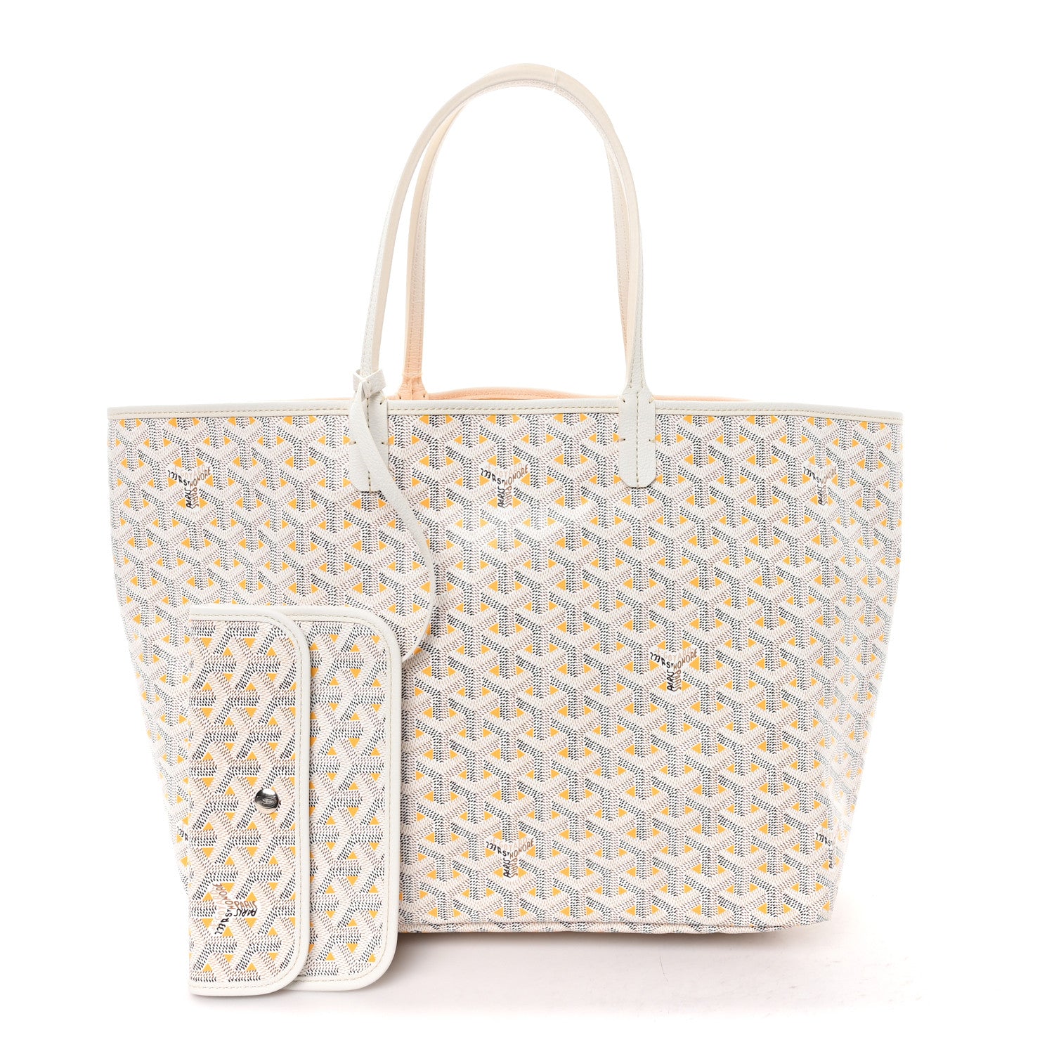 Goyard Goyardine Saint Louis Claire Voie PM White Yellow 3 of 11