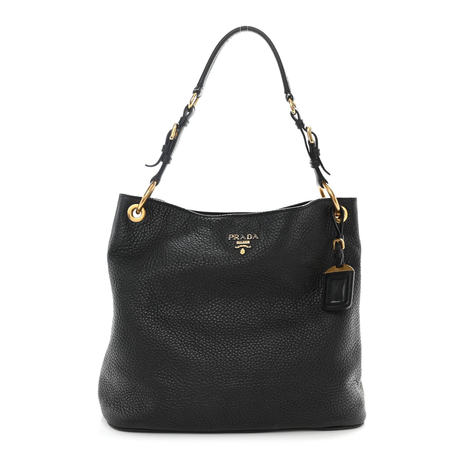 Prada Vitello Daino Hobo Black 1 of 10