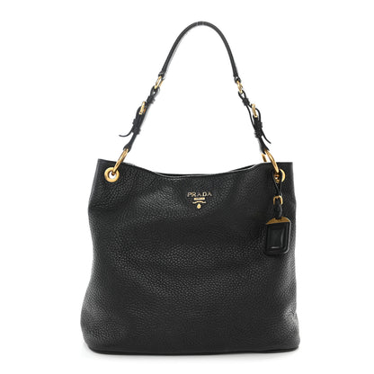 Prada Vitello Daino Hobo Black 1 of 10