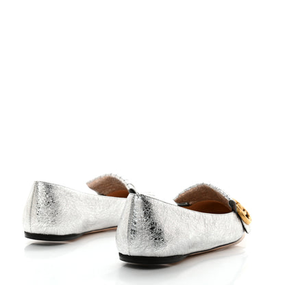 Gucci Galassia GG Marmont Fringe Flats 37.5 Argento 4 of 9