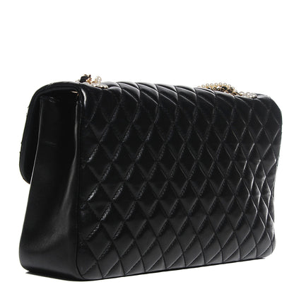 Chanel Lambskin Quilted Medium Westminster Pearl Flap Black 3 of 7