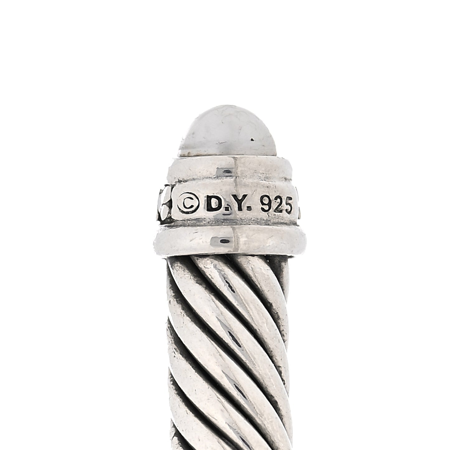 Sterling Silver Diamond Pearl 5mm Cable Classics Bracelet