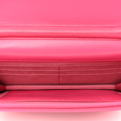 Chanel Lambskin Quilted Wallet On Chain WOC Pink 6 of 14