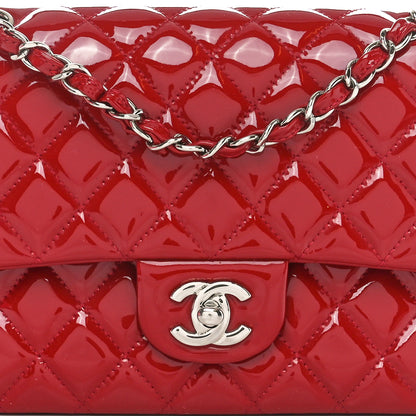 Chanel Patent Calfskin Quilted Medium Double Flap Red 8 of 10