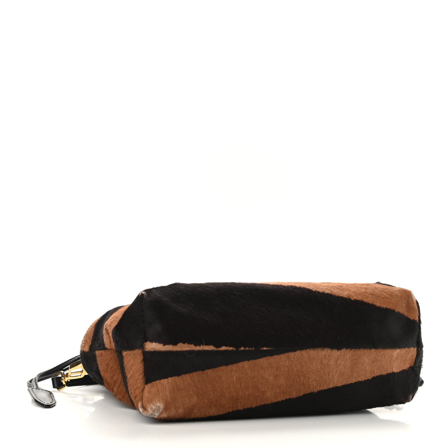 Burberry Calf Hair Striped Little Crush Dark Camel Black 4 of 9