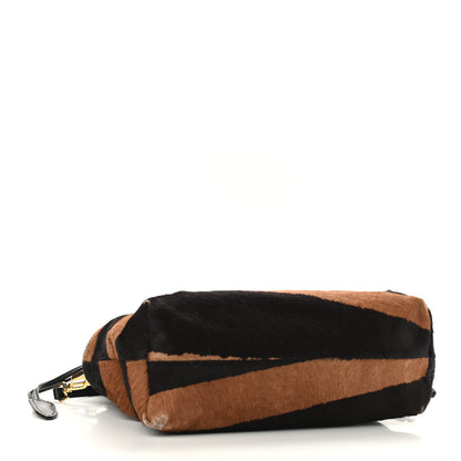 Burberry Calf Hair Striped Little Crush Dark Camel Black 4 of 9