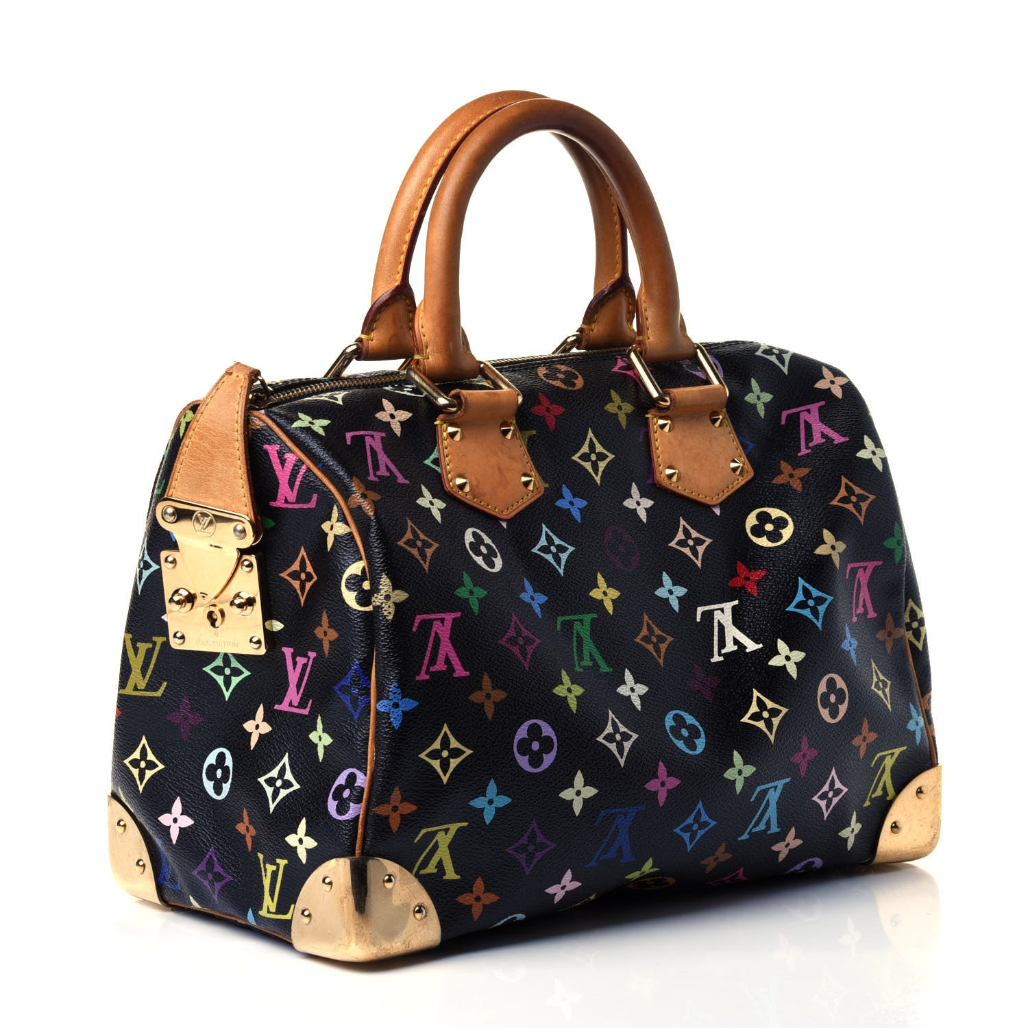 Louis Vuitton Monogram Multicolor Speedy 30 Black 2 of 4