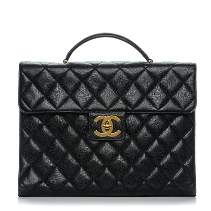 Chanel Caviar Quilted Briefcase Laptop Bag Black 1 of 13