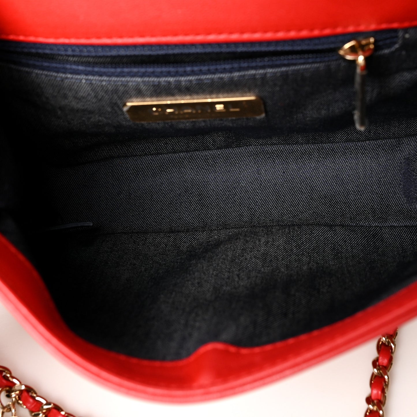 Lambskin CC Mania Flap Bag Red