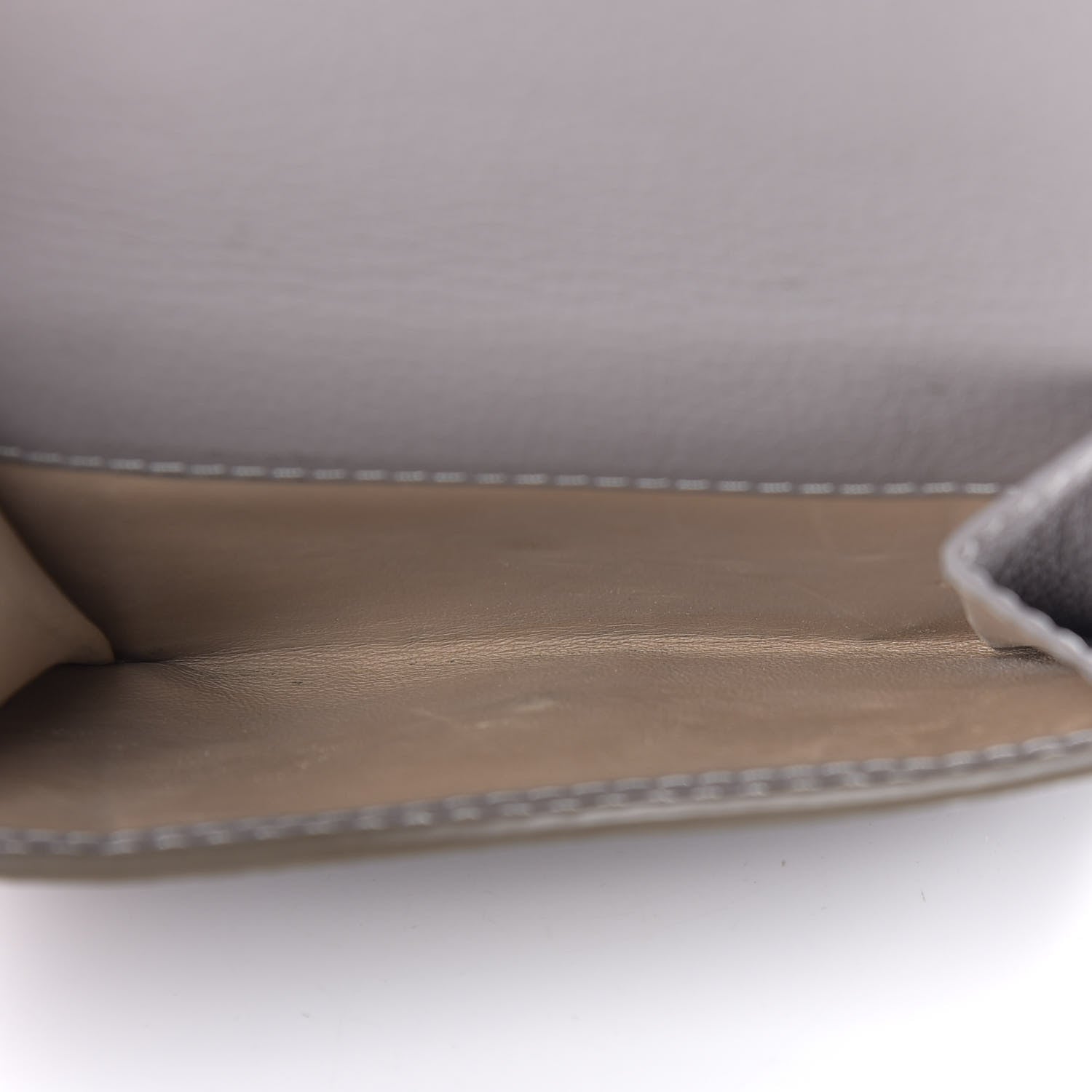 Chloe Grained Calfskin Marcie Square Wallet Cashmere Grey 6 of 7