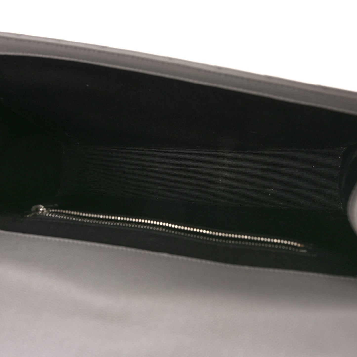 Grain De Poudre Matelasse Chevron Large Monogram Satchel Light Grey
